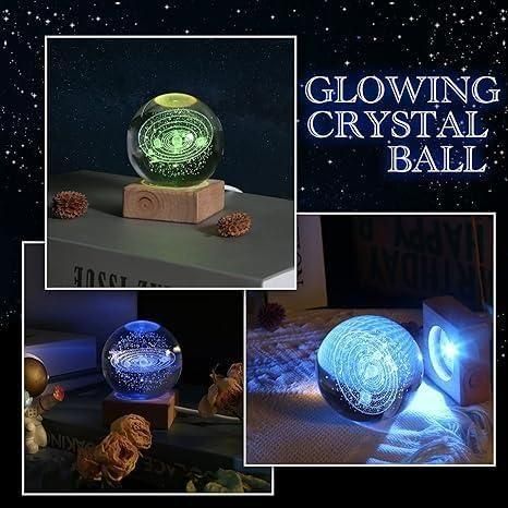✨ Enchanting 3D Crystal Galaxy Lamp Ball – Glowing LED Light Sphere with Stunning Assorted Designs | A Dazzling Gift & Elegant Home Decor Accent