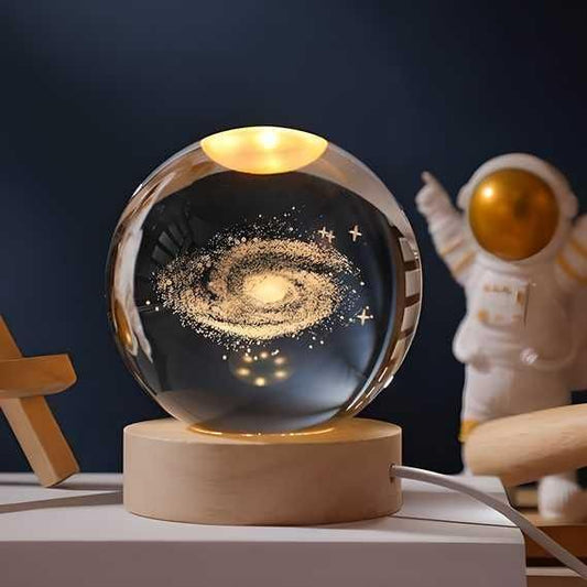 ✨ Enchanting 3D Crystal Galaxy Lamp Ball – Glowing LED Light Sphere with Stunning Assorted Designs | A Dazzling Gift & Elegant Home Decor Accent